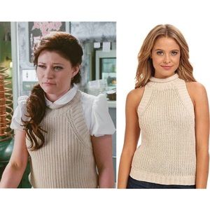 Sam Edelman Beige Turtleneck Sweater Vest S Belle